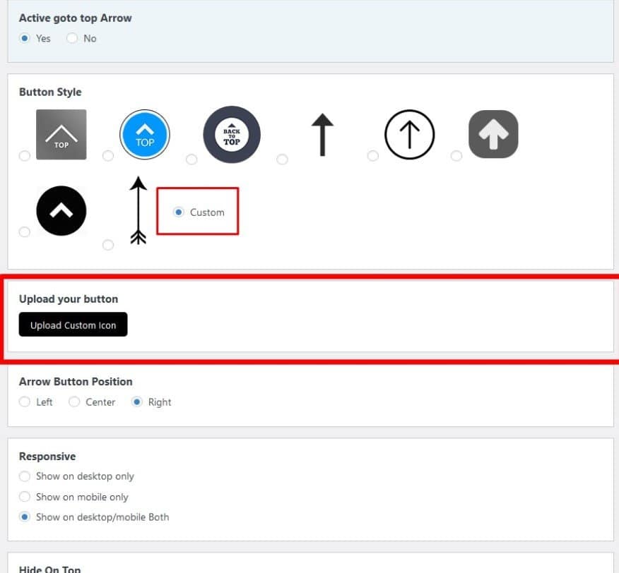Goto Top Free wordpress plugin