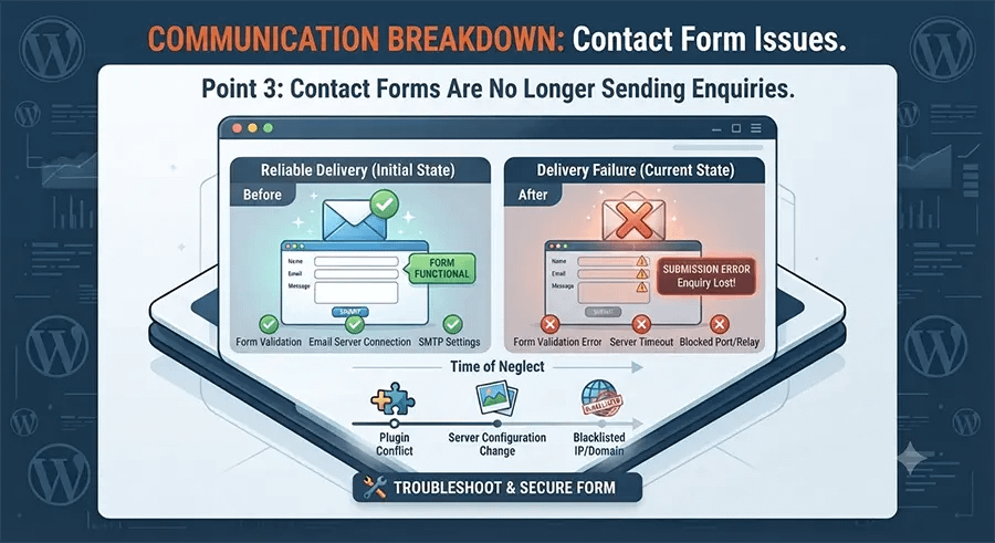 Contact Forms Are No Longer Sending Enquiries Contact Forms Are No Longer Sending Enquiries